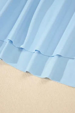 Outlet Dear-Lover Drawstring High Waist Lined Tennis Skorts Sky Blue