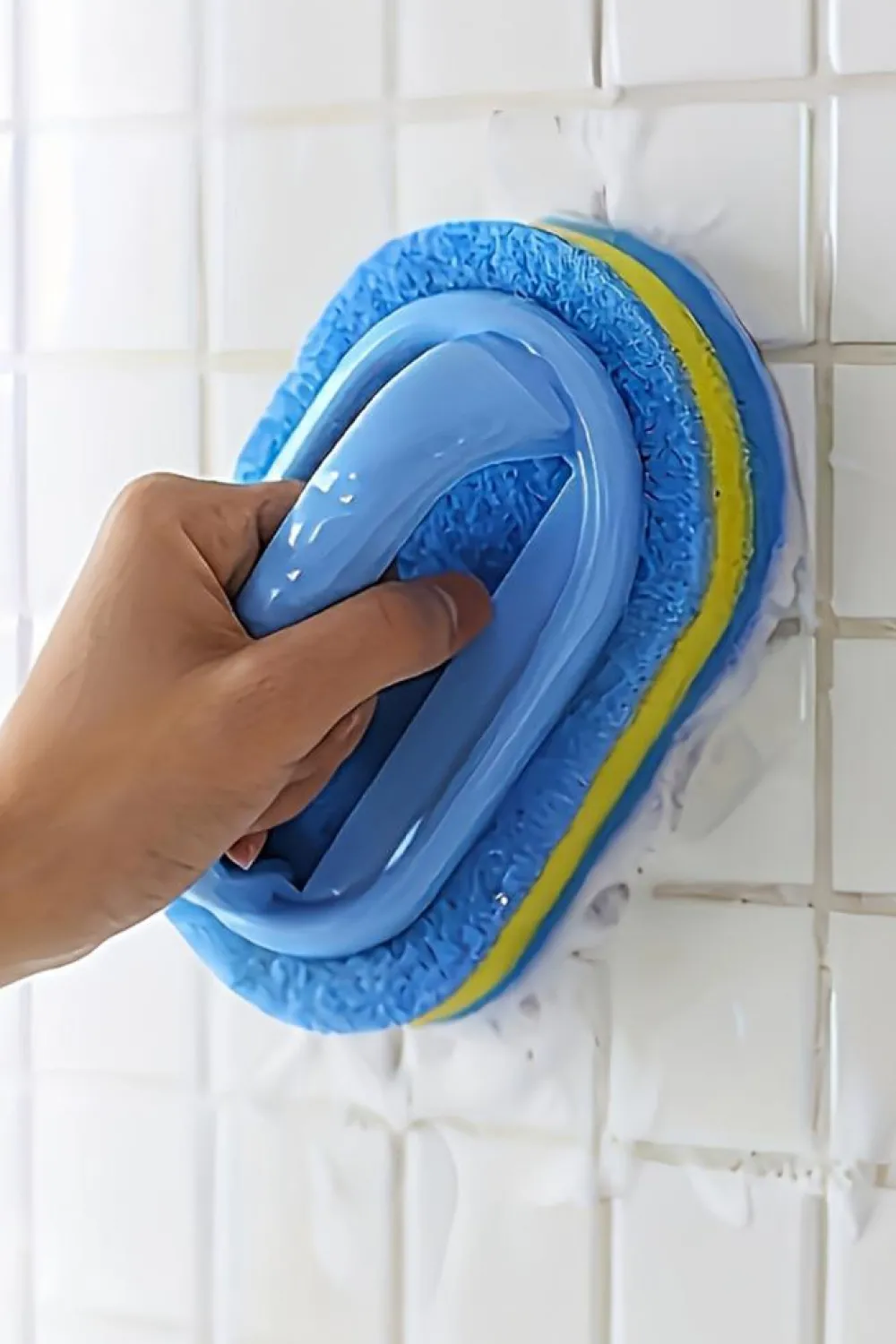 Outlet Dear-Lover Multifunctional Sponge Clean Brush with Handle Sky Blue