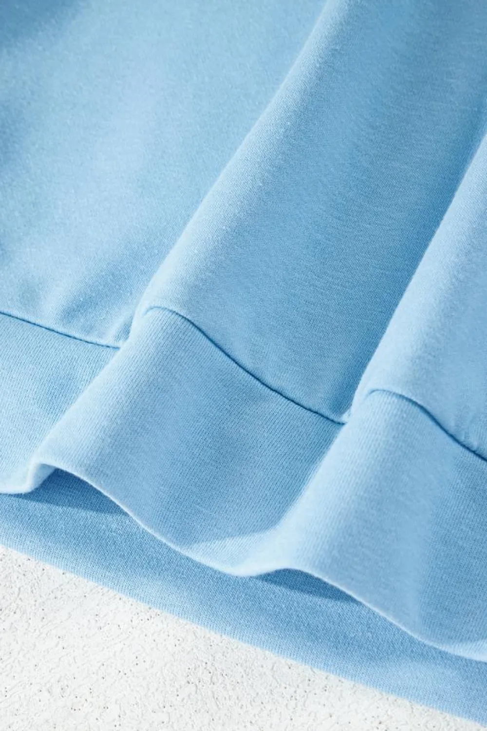 Hot Dear-Lover Rainbow Colorblock Collared Short Sleeve Top 2 Piece Shorts Set Sky Blue