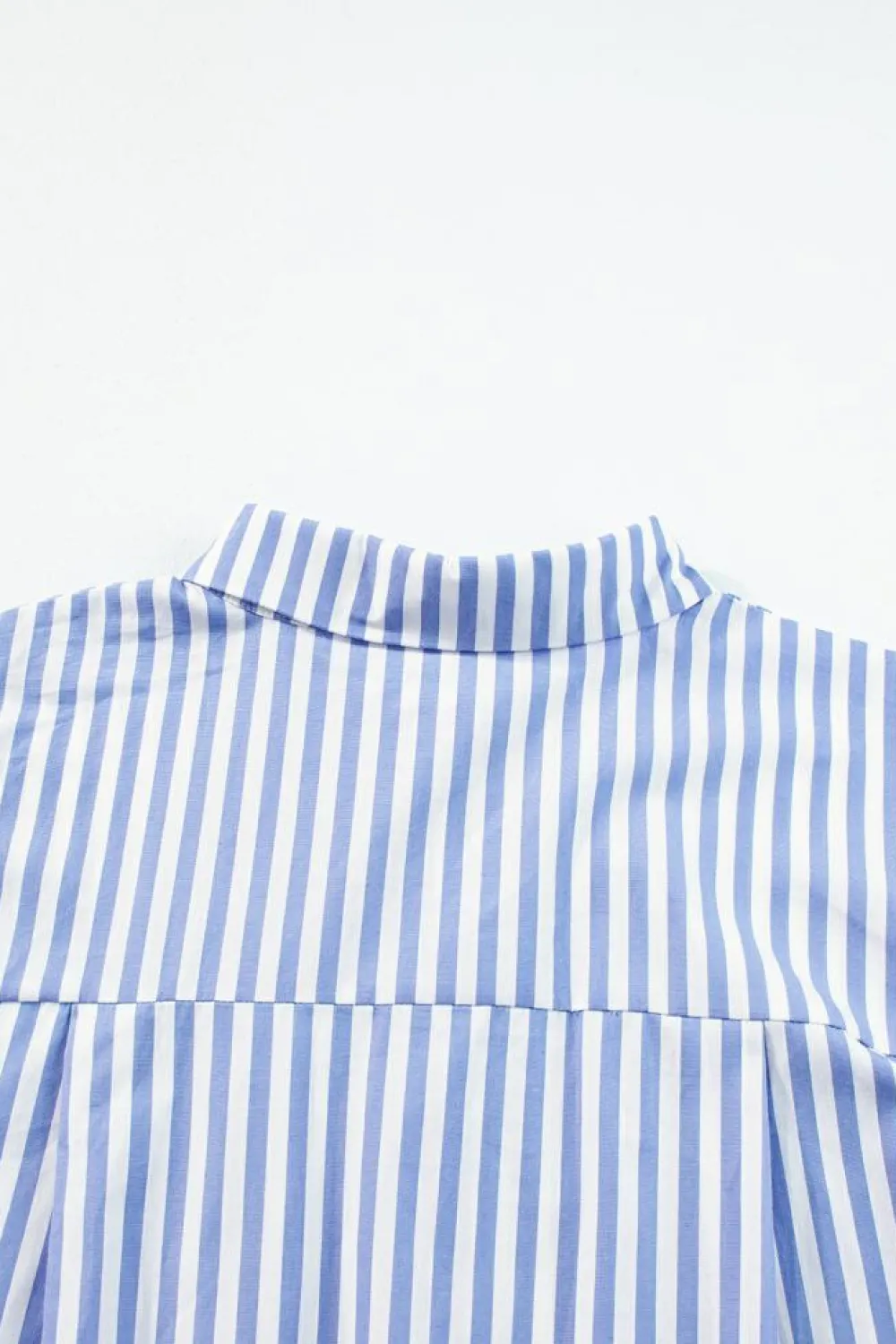 Best Dear-Lover Dolman Sleeve Oversize Shirt Sky Blue Stripe