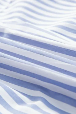 Best Dear-Lover Dolman Sleeve Oversize Shirt Sky Blue Stripe