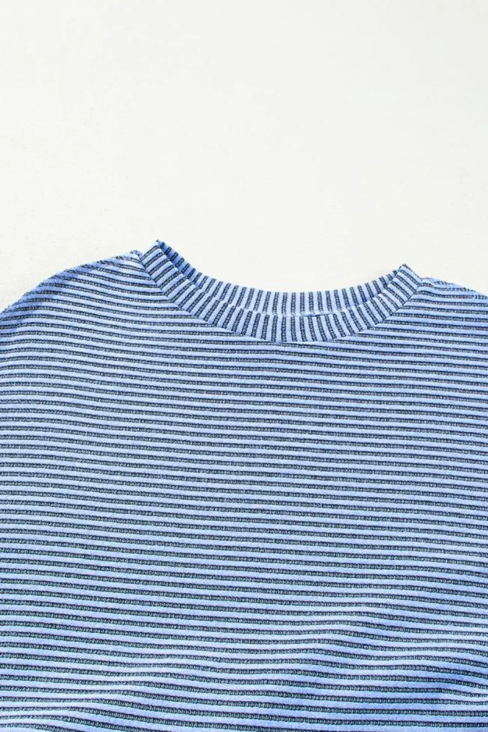 Online Dear-Lover Patchwork Pleated High Waist Loose Mini Dress Sky Blue Stripe