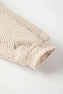 Sale Dear-Lover Ribbed Corduroy Oversized Sweatshirt Smoke Gray
