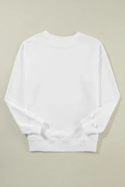 Online Dear-Lover Solid Classic Crewneck Pullover Sweatshirt Beige