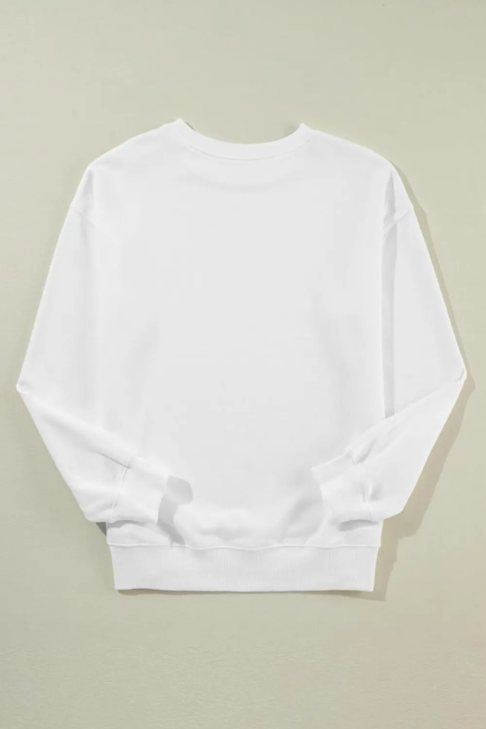 Online Dear-Lover Solid Classic Crewneck Pullover Sweatshirt Beige
