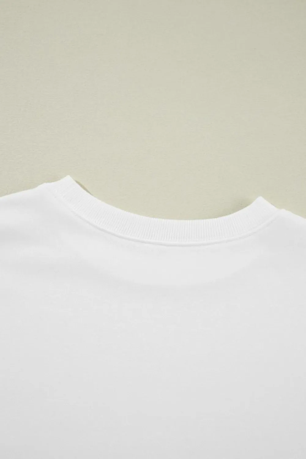 Online Dear-Lover Solid Classic Crewneck Pullover Sweatshirt Beige