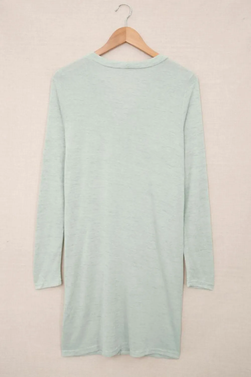 Hot Dear-Lover Solid Color Open-Front Buttons Cardigan Gray
