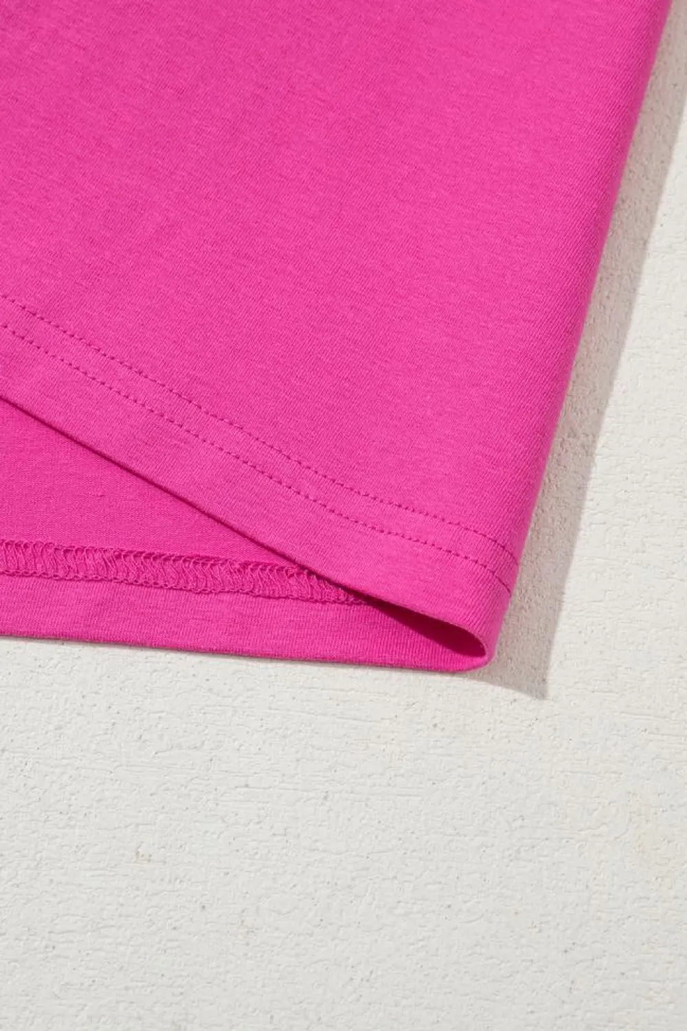 Discount Dear-Lover Casual Round Neck Bubble Sleeve T-shirt Strawberry Pink