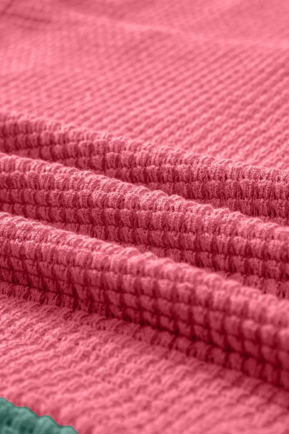 Hot Dear-Lover Color Block Patched Pocket Breathable Knit Tank Top Strawberry Pink