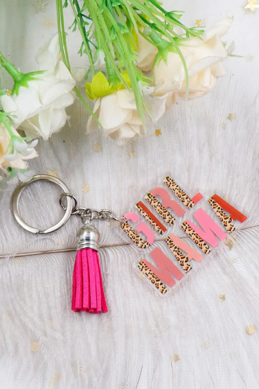 Outlet Dear-Lover GIRL MAMA Tassel Keychain Strawberry Pink