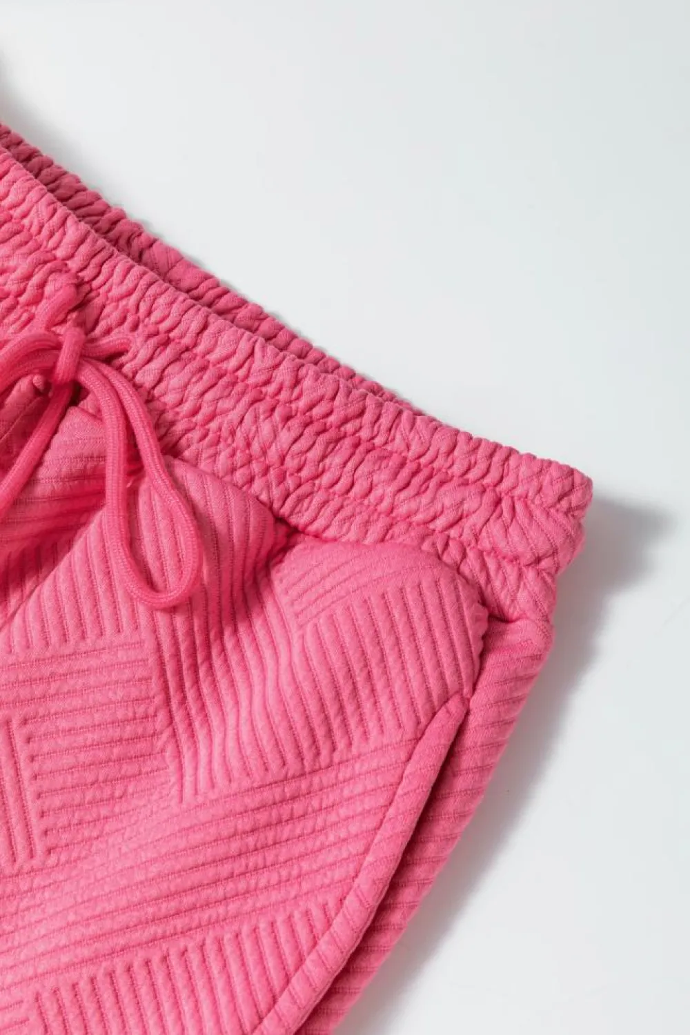 Discount Dear-Lover Ultra Loose Textured 2pcs Slouchy Outfit Strawberry Pink