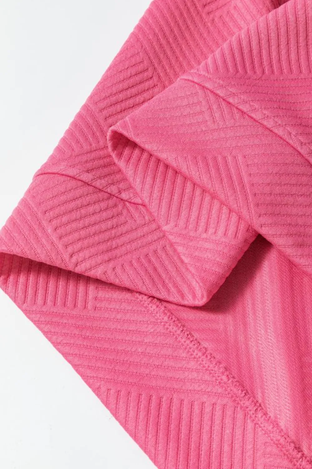 Discount Dear-Lover Ultra Loose Textured 2pcs Slouchy Outfit Strawberry Pink