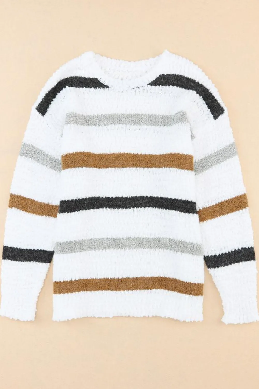 New Dear-Lover d Popcorn Knit Sweater Stripe