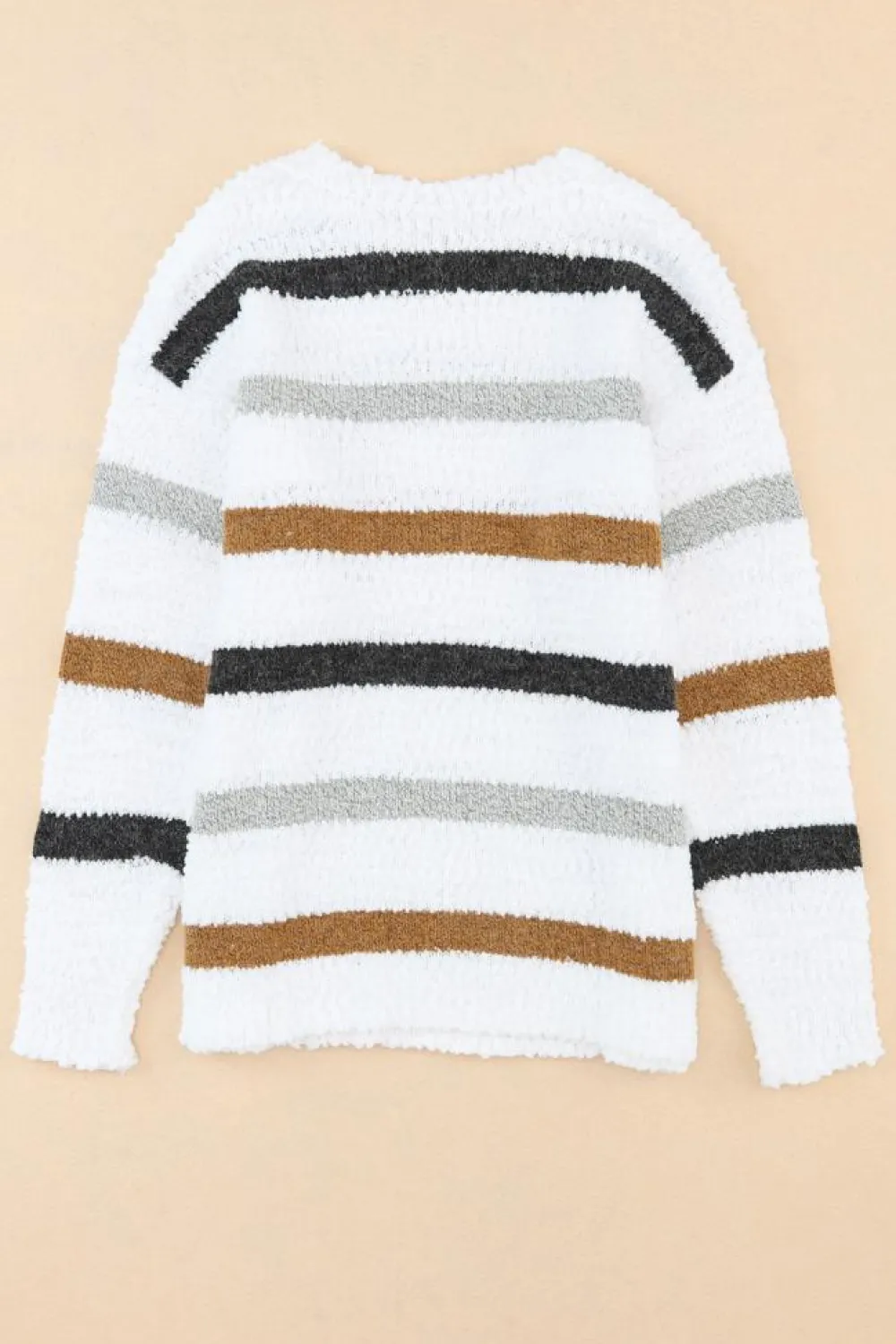 New Dear-Lover d Popcorn Knit Sweater Stripe