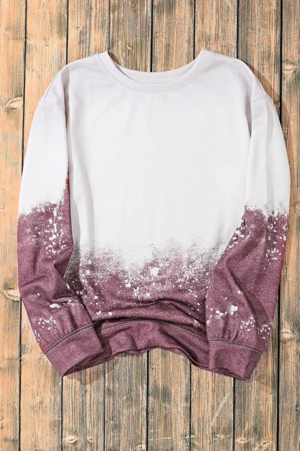 Hot Dear-Lover Tie Dye Gradient Pullover Sweatshirt Fiery Red