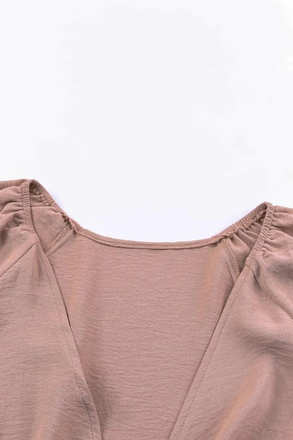 Outlet Dear-Lover Tie Knot Puff Long Sleeve Romper Pink