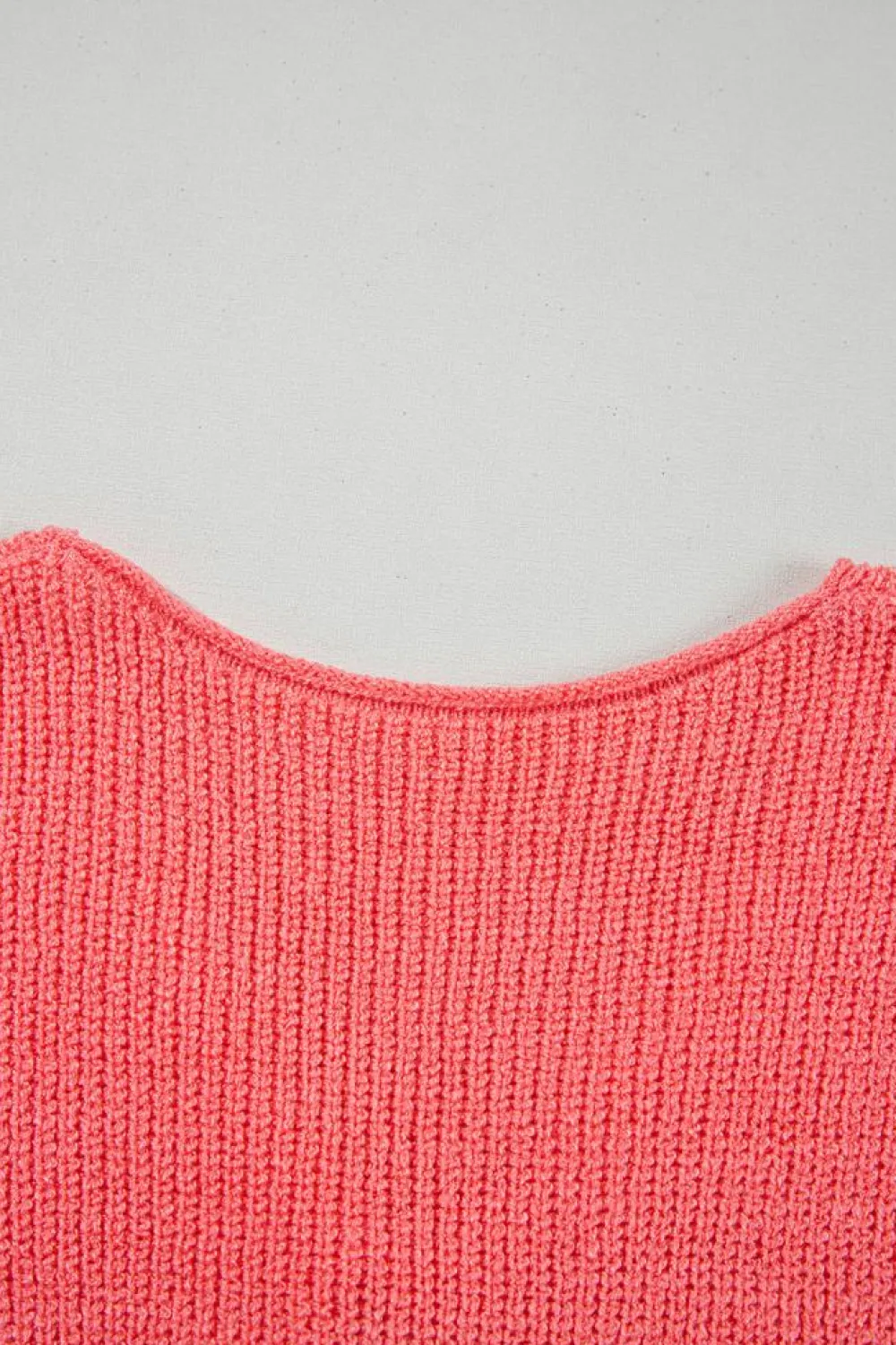 Online Dear-Lover Lace-up Front V Neck Sweater Vest Tomato Red