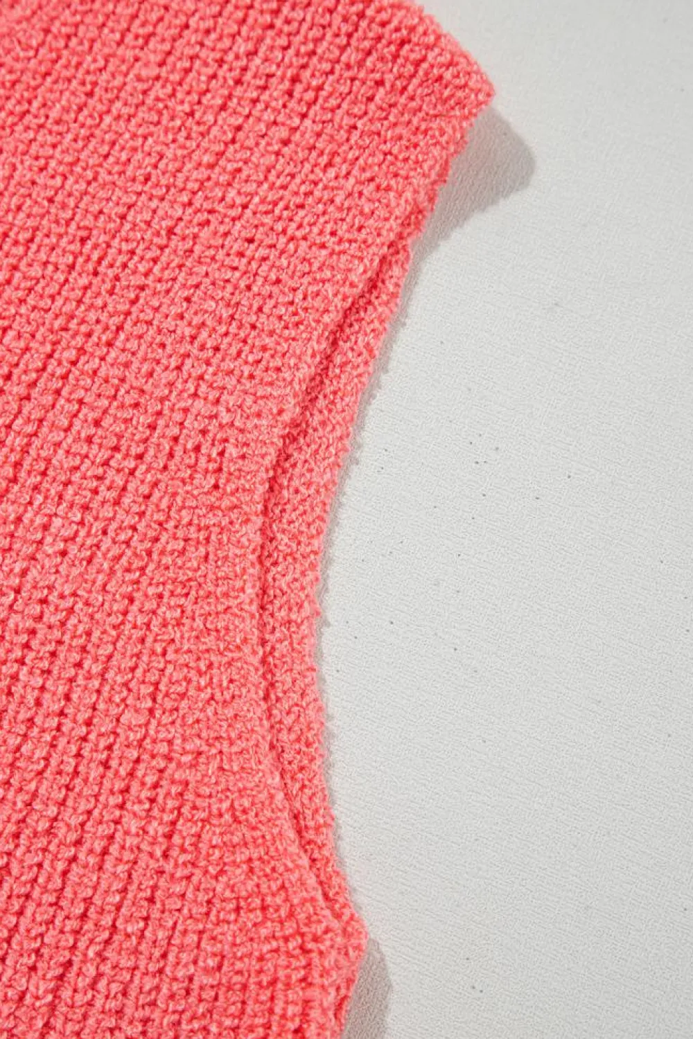 Online Dear-Lover Lace-up Front V Neck Sweater Vest Tomato Red