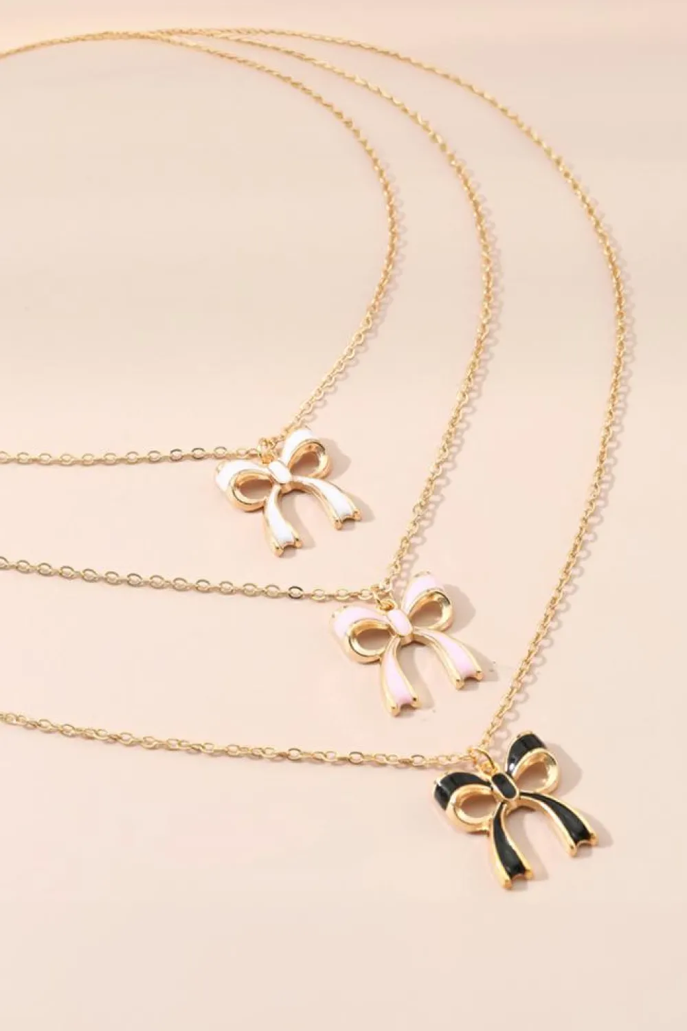 Sale Dear-Lover Triple Layered Bowknot Necklace White