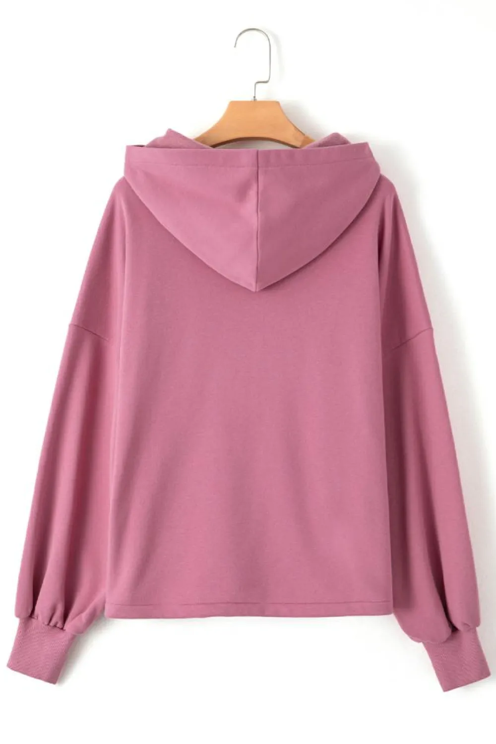 Outlet Dear-Lover Fleece Lined Half Zipper Kangaroo Pockets Loose Hoodie Valerian