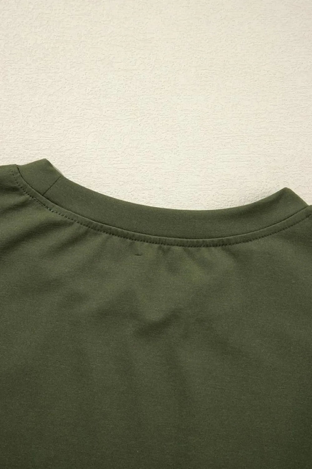 Online Dear-Lover Contrast Trim Tee and Shorts Set Vineyard Green