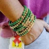 New Dear-Lover St Patricks Multi Layered Beaded Bracelet Set Vineyard Green