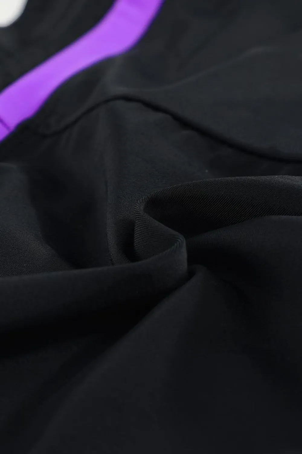 Outlet Dear-Lover Violet Strap Trim Black Women Swim Boardshort Black Purple