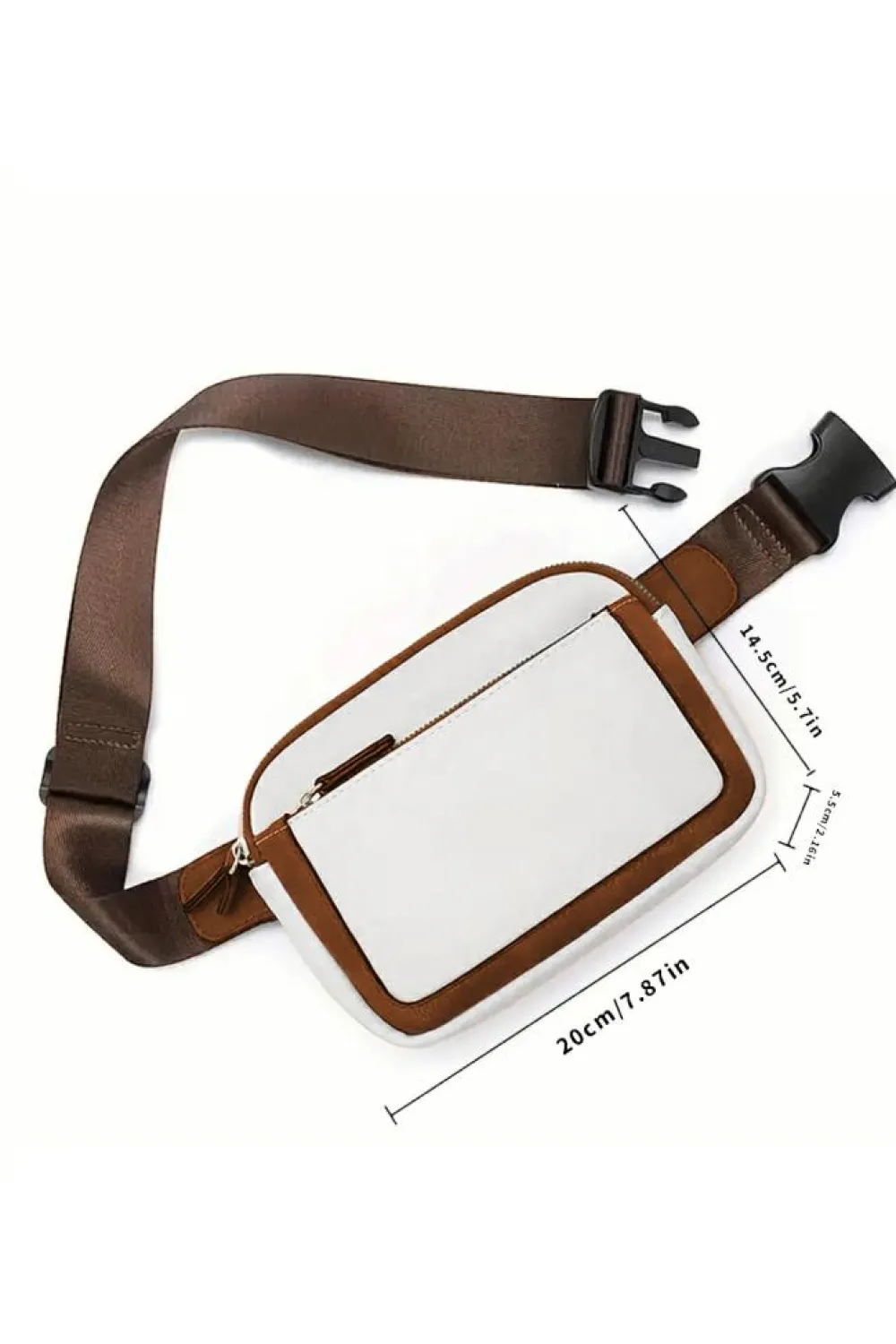Fashion Dear-Lover Adjustable Strap Mini PU Leather Crossbody Bag White