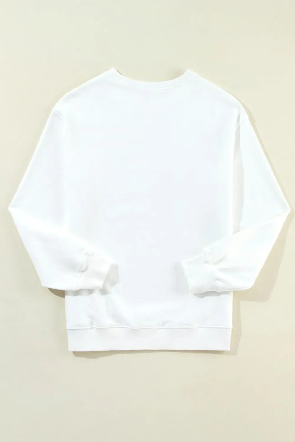 Discount Dear-Lover American Flag Graphic Drop Shoulder Loose Sweatshirt White