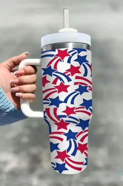 Clearance Dear-Lover American Stars Print Large Tumbler 40oz White