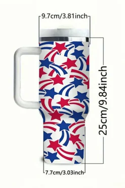 Clearance Dear-Lover American Stars Print Large Tumbler 40oz White