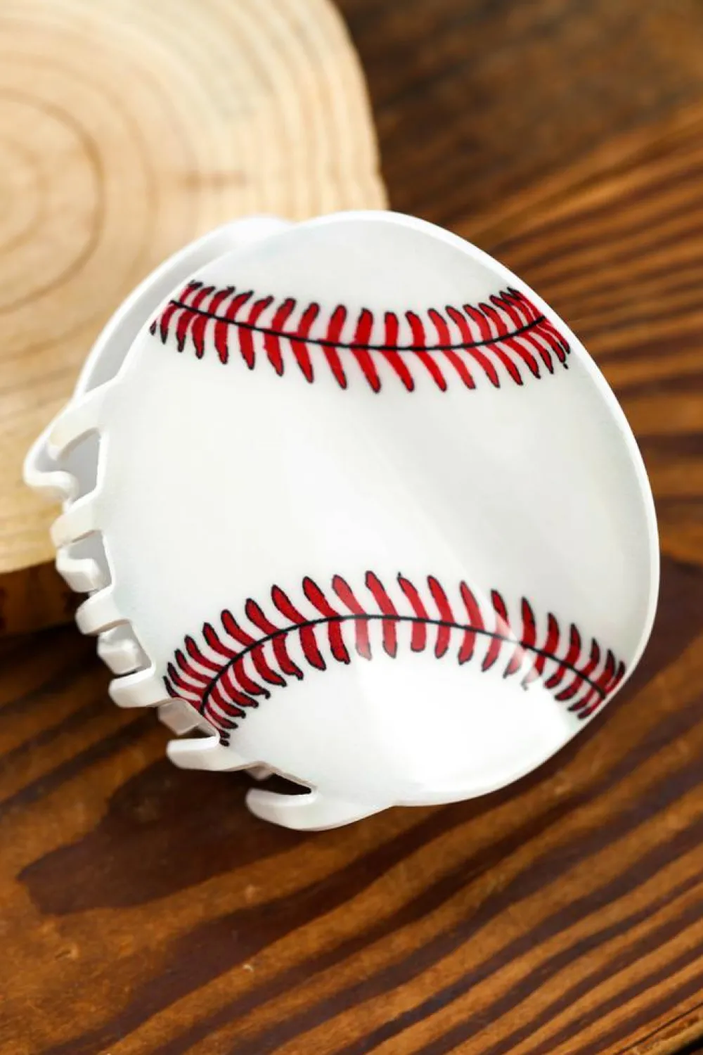 Sale Dear-Lover Ball Pattern Acrylic Large Hair Claw Clip White