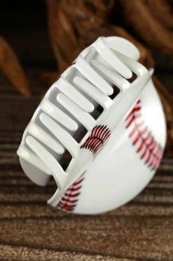 Sale Dear-Lover Ball Pattern Acrylic Large Hair Claw Clip White