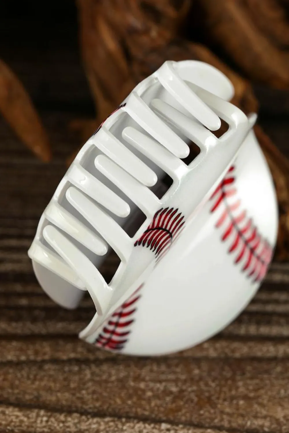 Sale Dear-Lover Ball Pattern Acrylic Large Hair Claw Clip White