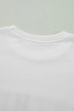 Discount Dear-Lover BIRTHDAY QUEEN Graphic Balloon Sleeve Sweatshirt White