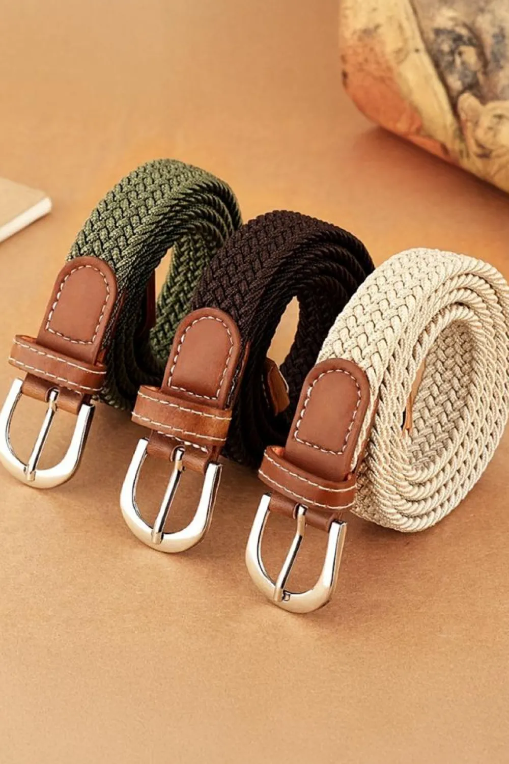 Hot Dear-Lover Boho Style Woven Canvas Waist Belt White