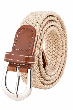 Hot Dear-Lover Boho Style Woven Canvas Waist Belt White