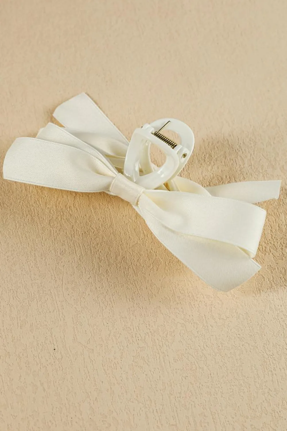 Outlet Dear-Lover Bow Decor Large Hair Claw Clip White