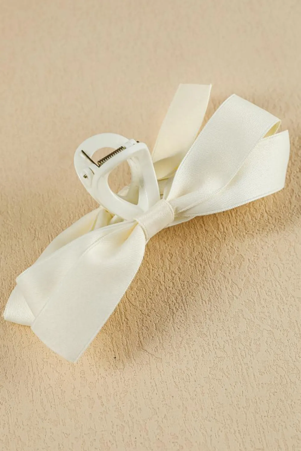 Outlet Dear-Lover Bow Decor Large Hair Claw Clip White