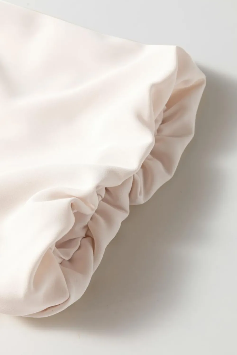 Online Dear-Lover Bow Tie Short Puff Sleeve Ruffle Hem Blouse White