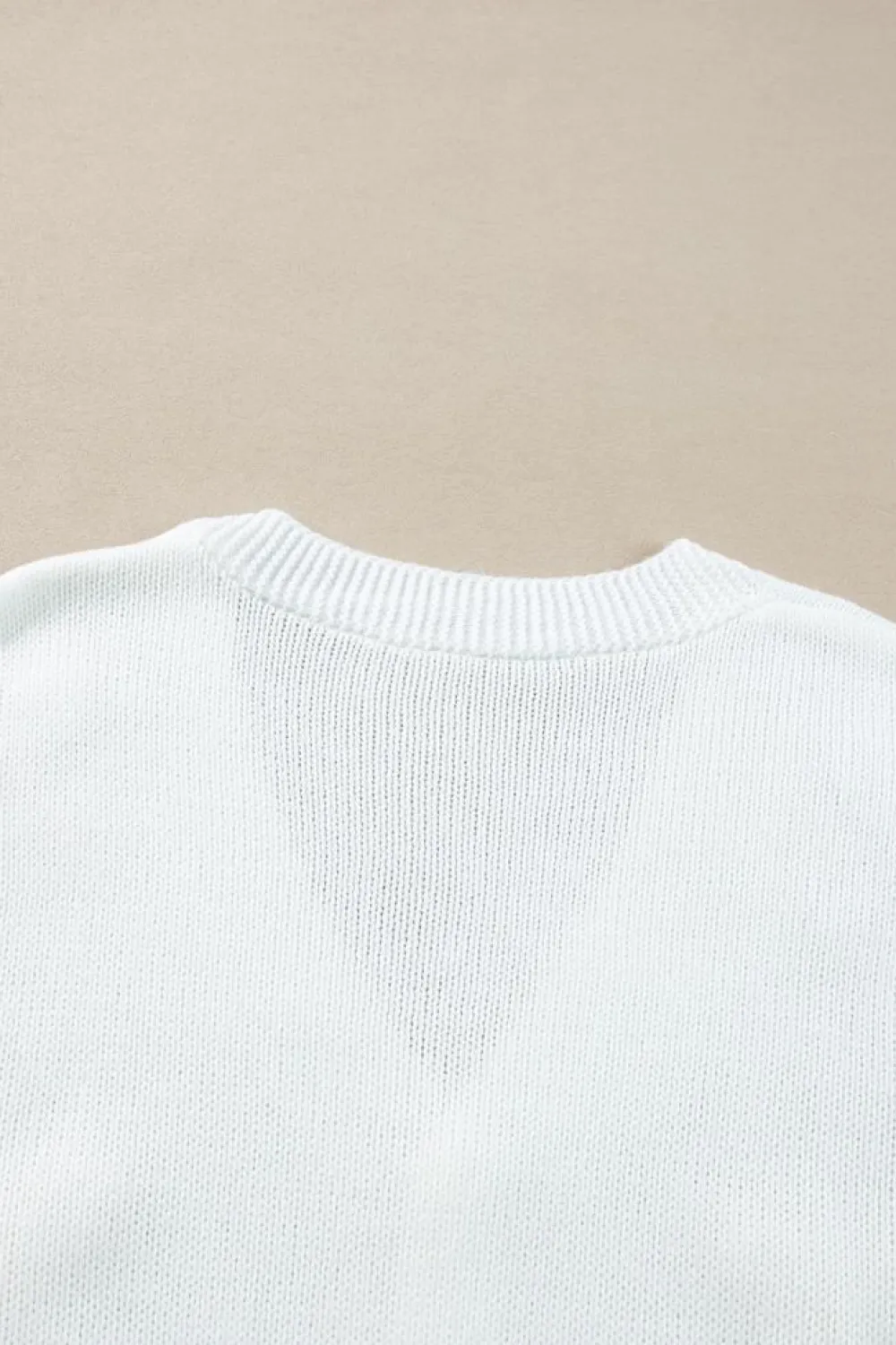 Outlet Dear-Lover Bowknot Drop Shoulder Knitted Button up Cardigan White