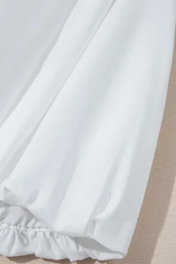 Discount Dear-Lover Bubble Mini Skirt with Pockets White