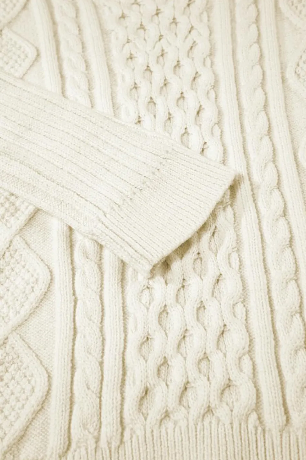 Outlet Dear-Lover Cable Knit Cropped Sweater White