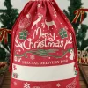 Clearance Dear-Lover Christmas Drawstring Large Gift Bag 50*66cm White