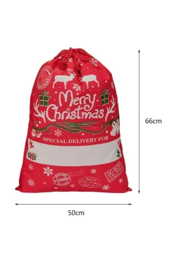 Clearance Dear-Lover Christmas Drawstring Large Gift Bag 50*66cm White