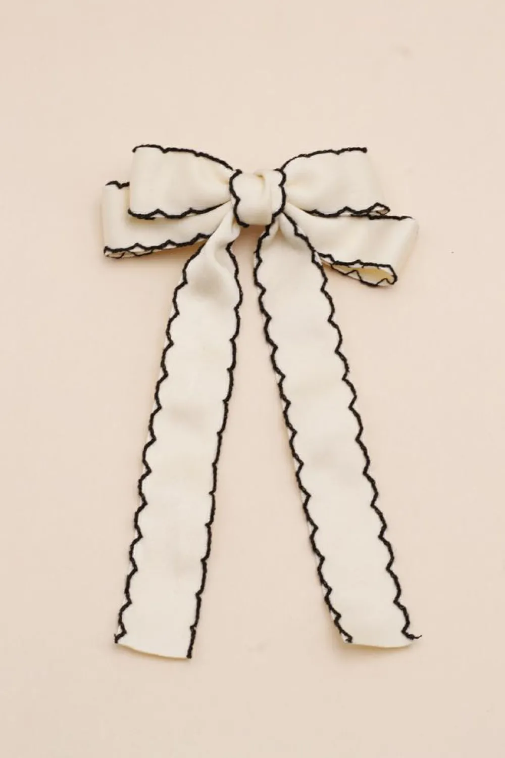 Outlet Dear-Lover Contrast Trim Colorblock Bowknot Hair Pin White