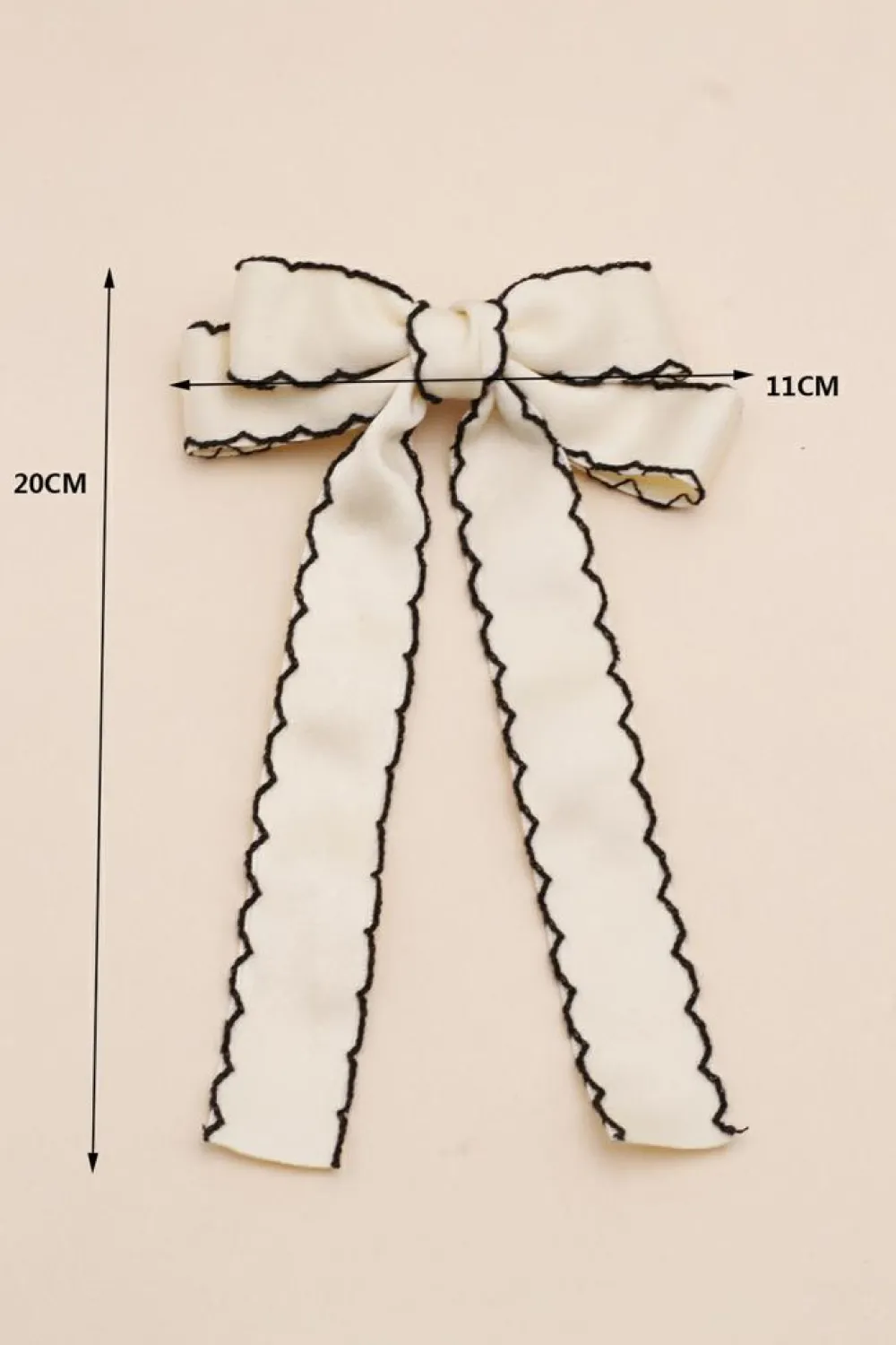 Outlet Dear-Lover Contrast Trim Colorblock Bowknot Hair Pin White