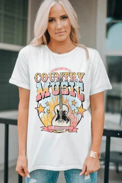 Outlet Dear-Lover COUNTRY MUSIC NASHVILLE Graphic Tee White
