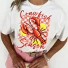 Outlet Dear-Lover Crawfish Season Graphic Fashion Summer T Shirt White