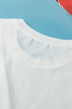 Sale Dear-Lover Crew Neck Pleated Tank Top White